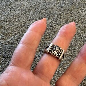 Sterling Silver Cross Design heavy Ring